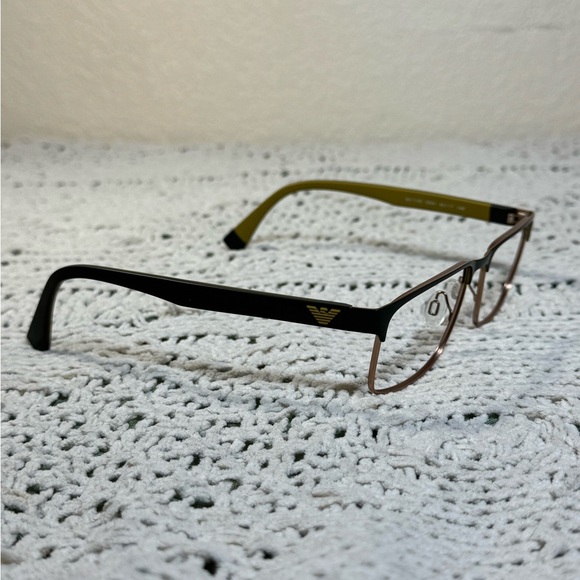 Emporio Armani Dual-Tone Eyeglasses Frames Olive Green & Rose Gold - Picture 4 of 8